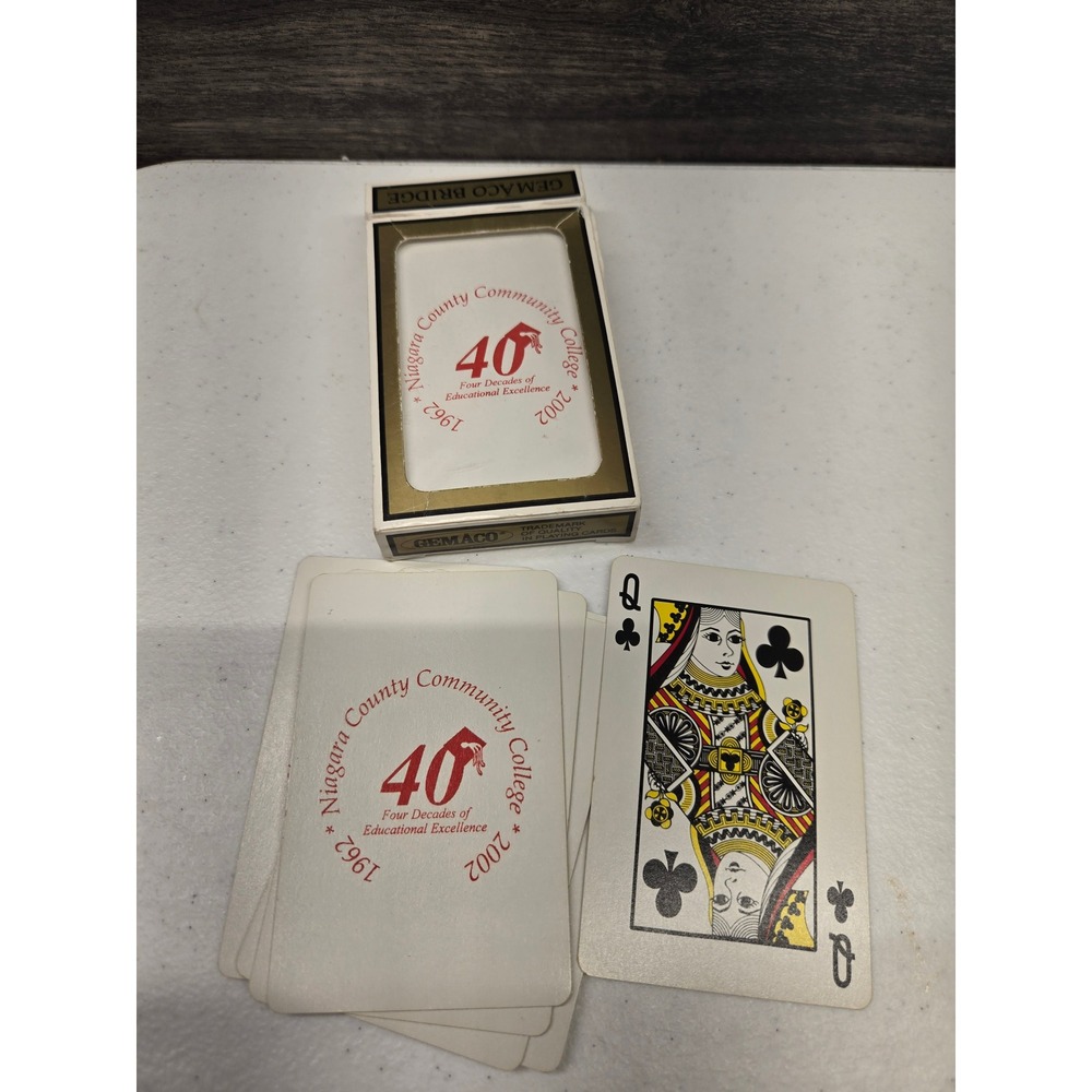 Gemaco Bridge Playing Cards Niagara County Community College 40th Anniversary